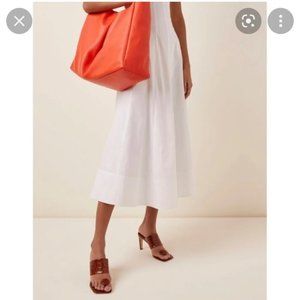 NWT STAUD Luna Croc-Embossed Leather Sandals size 37